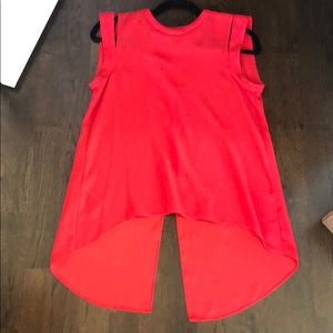 Xs BCBG red work top
